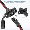 MEIRIYFA SAE Quick Connector Harness Adapter Male Plug to Female Socket Cable, 12AWG SAE Extension Cord Power Sidewall Port Weatherproof for Solar Generator Battery Charger (2Pack, 0.3M) #2