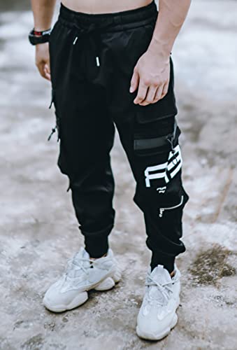 MOKEWEN Men's Motorcycle Techwear Jogger Cargo Pants with Pockets3