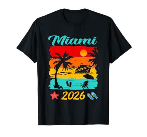 Miami 2026 Matching Family Friends Summer Trip T-Shirt