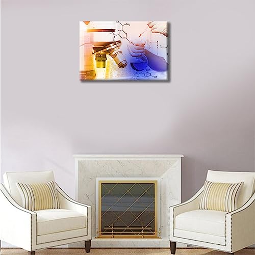 Image of TUMOVO Canvas Wall Art Medical Examination Poster Canvas Paintings Wall Art 1 Panel Medical Wall Decor for Living Room, Bedroom, Bathroom, Office. Framed Ready to Hang (12 inch Wx18 H)