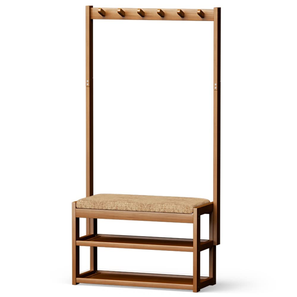Porte-manteau robuste en bambou pour une entrée ordonnée au quotidien