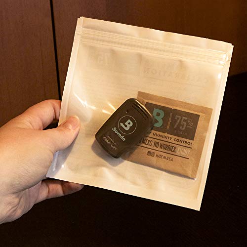 Image of Boveda One Step Hygrometer Mess Free Calibration Kit - Preloaded 75% RH 2-Way Humidity Control - Hygrometer Accuracy - Precise Test for Digital and Analog Hygrometers and Humidity Sensors - 1 Count