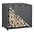 Easy-Going 4 Feet Outdoor Log Rack Cover Waterproof Weatherproof Firewood Cover with Openable Front Flap (Cover Only, Rack not Included)