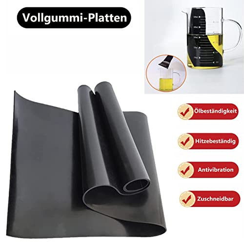 MYOYAY Gummimatte Meterware Gummibodenbelag 300x100 cm Gummiläufer Antirutschmatte 3mm Dicke Industrie Gummiplatte Gummimatten für Werkstatt Garage Keller, Gummistreifen für Dichtung, Isolation