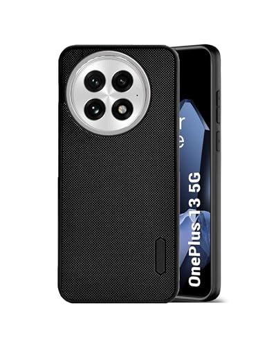 Image of Back Cover Case for OnePlus 13 5G | Slim & Lightweight | Ultra-Premium Design | Camera Protection Bump | Fabric Texture Case Cover for OnePlus 13 5G (PC & TPU, Black)