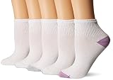 Gildan Women's Flat Knit Ankle Socks, 10 Pairs