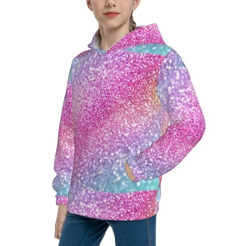 Fun Rainbow Pink Kid Hoodies Boys Sweatshirts Girls Pullover with Pocket2