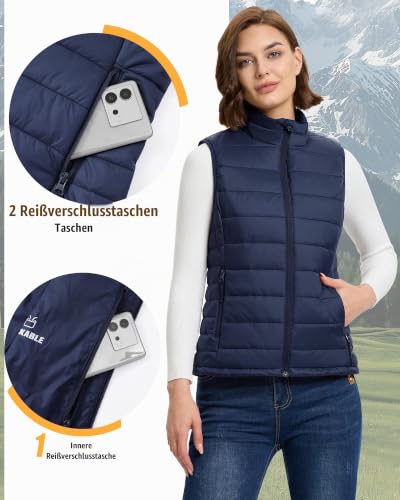 Outdoor Ventures Damen Steppweste Packbare Leichte Übergangswesten