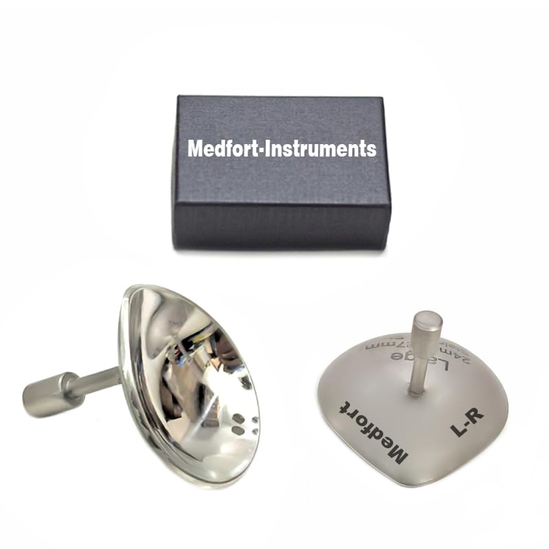 Corneal Eye Shield Protector, Stainless Steel, 24mm x 27mm Large, Set of 2, Model II