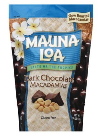 Mauna Loa Macadamias, Dark Chocolate 10 oz bag