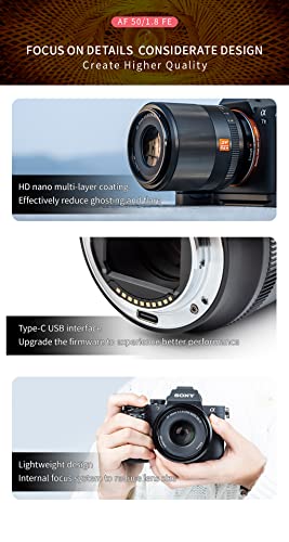 E-Mount Standard Prime Lens Af 50Mm F1.8 Full Frame Portrait Lens For Sony E Mount Camera A7 A7Iii A7C A7R A7Riii A7S A7Siii A9 A6300 A6400 A6500 A6600 #TOP5