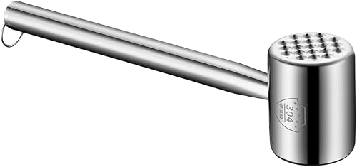 Meat Tenderizer | Stainless Steel Meat Mallet - Heavy Duty Meat Pounder for Pounding Beef, Steak, Chicken, Pork