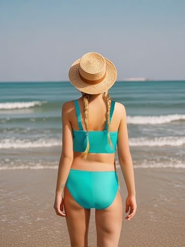 Image of Teen Girls Swimsuits Two Piece Girls Bathing Suit Bikini Sets with Chest Pad Size 9-16 Years