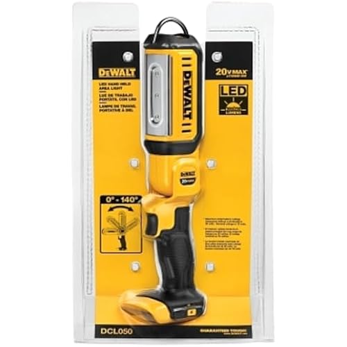 DEWALT 20V MAX LED Work Light, Rechargeable Flashlight, Pivoting Head, Bare Tool Only (DCL050)