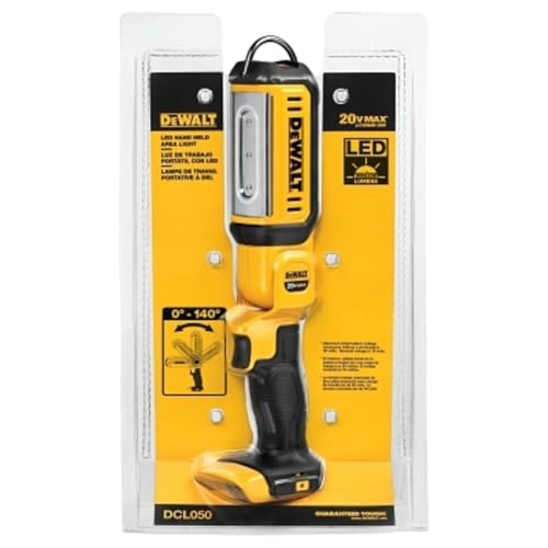 DEWALT 20V MAX LED Work Light, Rechargeable Flashlight, Pivoting Head, Bare Tool Only (DCL