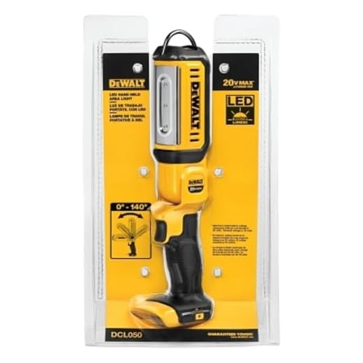 DEWALT 20V MAX LED Work Light, 100 Degree Pivoting Head, Up to 1000 Lumens of Brightness, Cordless (DCL050)