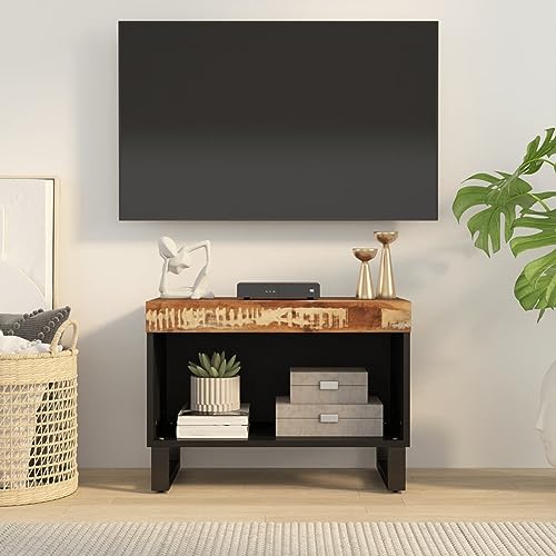 Bulliing Mueble de TV Madera Mueble Television Salon Muebles de TV Mesa TV Salon Maciza reciclada 60x33x43,5 cm