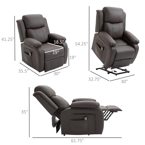 Sillón eléctrico reclinable con masaje y calefacción negro miniatura 2