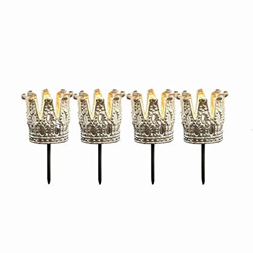 Loberon Lot de 4 photophores à Planter Melina | Déco Photophores en Verre Argenté Vieilli | Bougies Chauffe-Plat | Soufflés à la Bouche | Déco Hiver |...