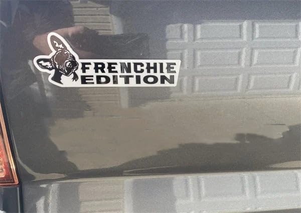 Image of Dog Edition Laser Cutting 3D Badge Automotive Decals Stickers for Truck, RV, Boat Exterior Decoration, Fun Animal Decor Car Accessories Gifts (Frenchie)