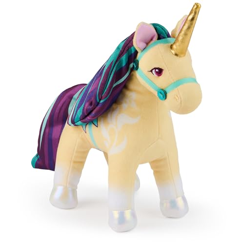 Unicorn Academy Official Leaf Plush Toy, Unicorn Stuffed Animal, Unicorn Toys for Girls Ages 1 & Up, Yellow, 7”