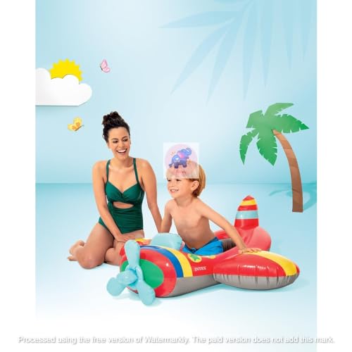 Image of Inflatable Kiddie Float | Water Baby Floater for Kids| Safe Anti-flip Diaper Style Swim Tube Rider| Swim Pool Tube for Toddlers|Multicolor Cute Swimming Pool Safety Seat (Pool Cruiser)