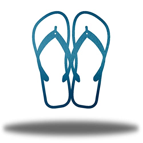 Riverside Designs Coastal Flip Flops Metal Art