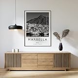 Generic Marbella Poster, Marbella Print, Spain Poster, Black And White, Photographic Art Marbella Poster, Marbella Wall Décor, Marbella pictures,299, 11 x 17 Inches, 16 x 24 Inches. 24 x 36 Inches