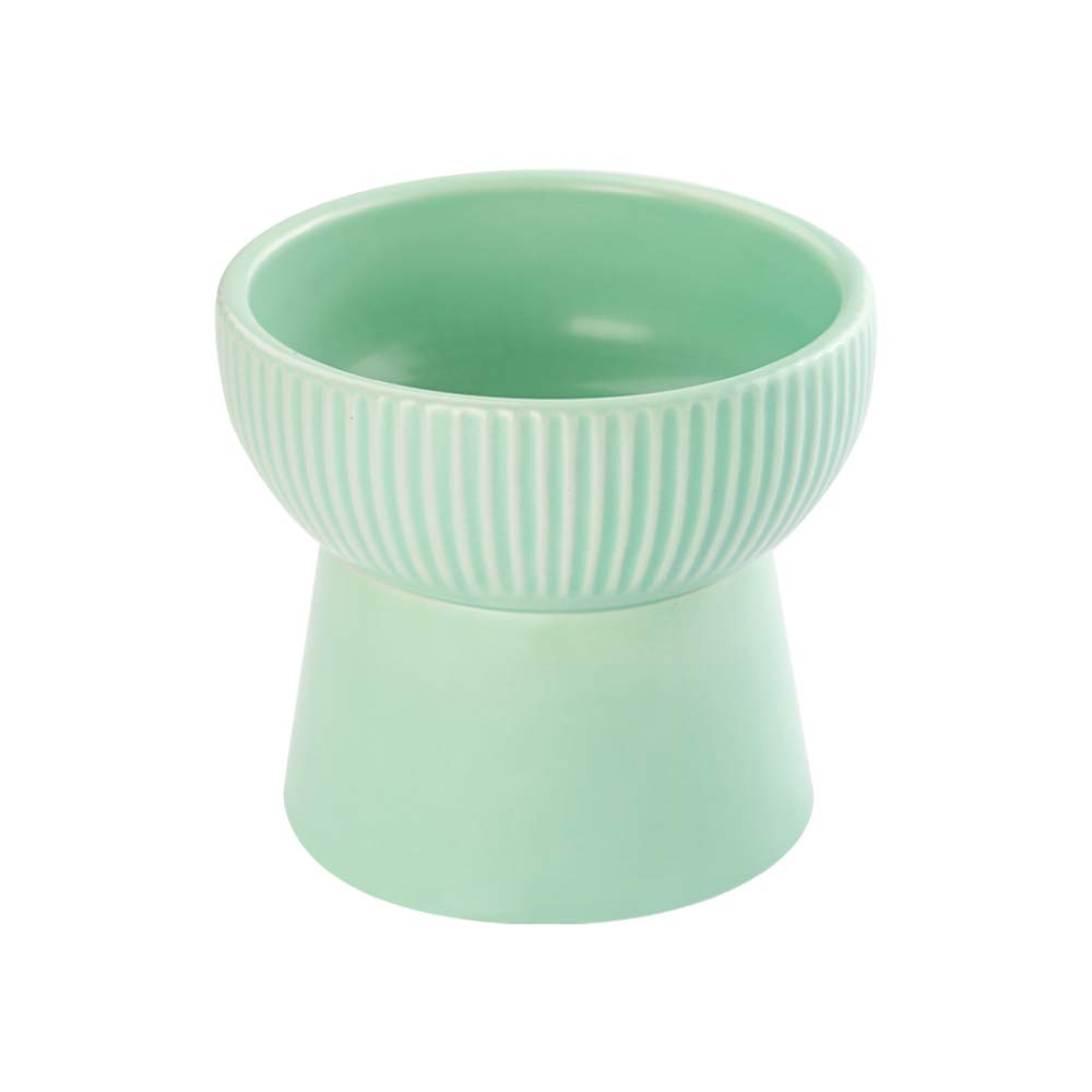 HCHLQLZ Verde Ceramica Comedero Elevado Perro Comedero Gato pequeño