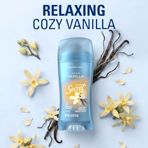 Secret Fresh Antiperspirant Deodorant for Women, 72hr Breathable Sweat & Odor Protection, Instant Freshness & Gentle, PH Balancing Minerals, Invisible Solid, Cozy Vanilla Scent, 2.6 oz (Pack of 3) - image 8