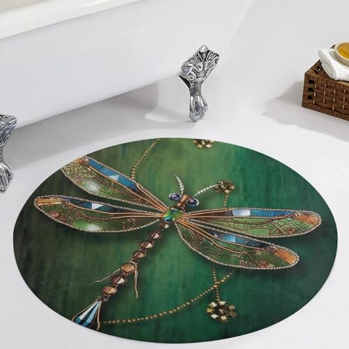 Tapis de sol rond antidérapant velours de corail absorbant - 6