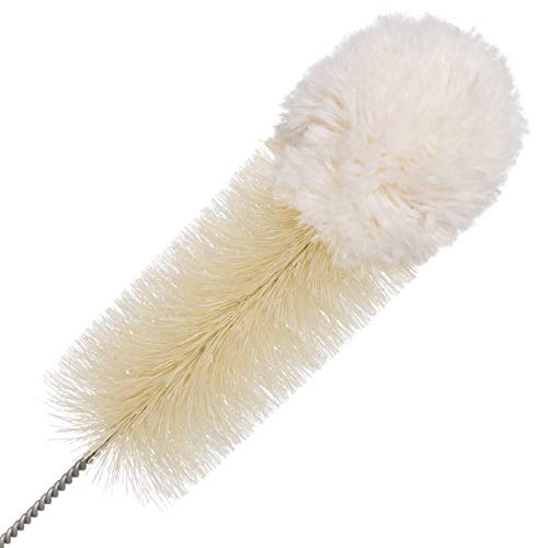 Image of REDECKER Wool Tip Bottle Cleaning Brush Set with Pig Hair Bristles and Wire Handles, Set of 5, Various Sizes, Made in Germany - Bottle Cleaner Brush - Bottle Brush Soft Tip