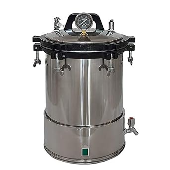 18L/24L Portable Stainless Steel High Pressure Autocalve Electric Heating Steam Sterilizer (24L)
