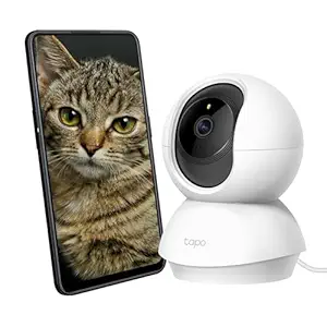 Tapo TP-Link C210 360 3MP Full HD 2304 X 1296P Video Pan/Tilt Smart Wi-Fi Security Camera | Alexa Enabled | 2-Way Audio| Night Vision| Motion Detection | Indoor CCTV White