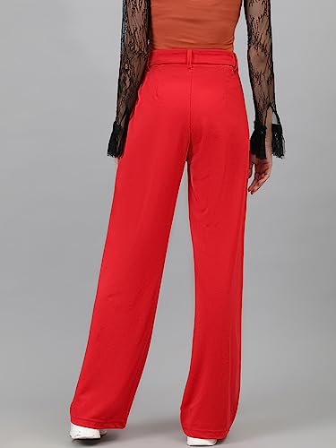 Image of KOTTY Women's High Waist Pleated Wide Leg Trousers