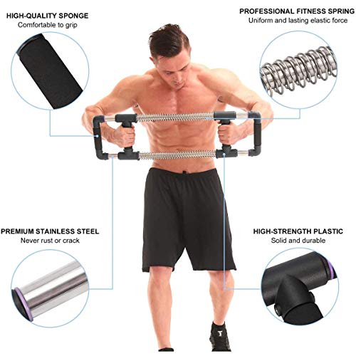 GOFITNESS Push Down Machine - Portable Gym Equipment for Exercise at Home, Office or Travel - Upper Body Workout: Build Muscle, Strength Exercises