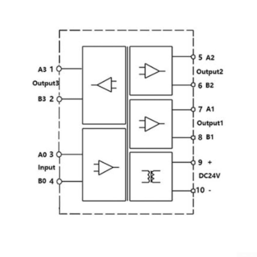RS485 Répéteur de signal 1200 m semi-duplex automatique (1 entrée 3 sorties