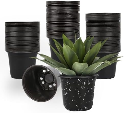 100 Packs 4 5 6 Inch Nursery Pots, Plastic Nursery Pots for Plant...