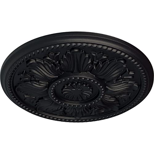 Image of Ekena Millwork CM18EDSGS Edinburgh Ceiling Medallion, Steel Gray