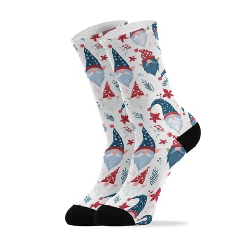 senya Womens Crew Socks Gnomes with Branches Soft Funny Athletic Socks