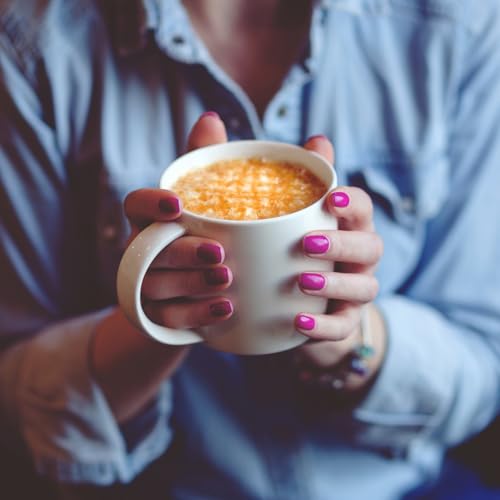 com-four® 6x Kaffeebecher aus Porzellan - Kaffee-Tasse im modernem Design - Basic Kaffeepott White für Kalt- und Heißgetränke - 330 ml
