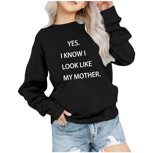 Kids Round Neck Thin Sweatshirt Simple Comfy Graphic Printed Fall Sweatshirts Classics Performance Fit Pullover