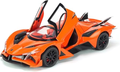 Image of Exclusive Alloy Metal Pull Back Die-Cast Car Diecast Metal Pullback Toy Car with Openable 6 Doors,Light Music Boys Gifts Toys (1:24 Apollo Project EVO)