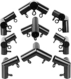 Aoneky Stahlrohrverbinder für Ø 3.5cm Gestänge des Zeltes, Eck-Verbinder Verbindungsstücke des Gestell für Montage des Pavillions, Partyzelt, Carport, Gartenfeten, Gewächshausrahmen, 9 Stück