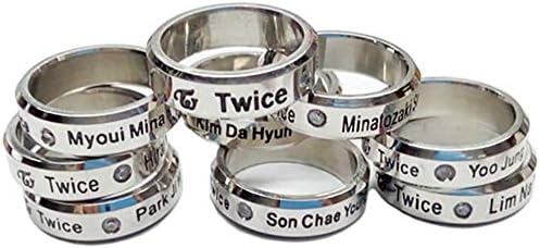 Amazon Twice 指輪 リング デビュー日 誕生日 記念日 刻印 アクセサリー レザーロープ付き 応援グッズ ナヨン リング 通販