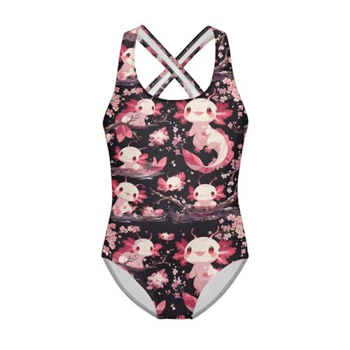Image of Girls Swimsuit Criss Cross Back 1-Piece Summer Beach Swiwmear