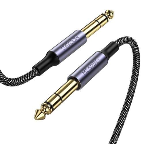 MOSWAG Cable para Guitarra 1M, Cable para Instrumentos Estéreo