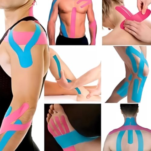 Fita Elástica Kinesio para Bandagem Esportiva Anti-Alérgica Fisioterapia Lesão Muscular Cores Sortid