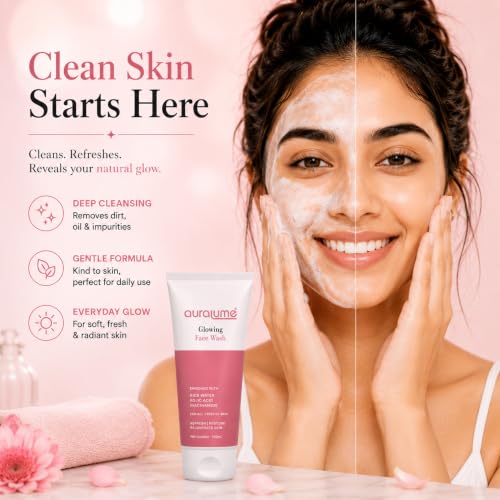 Image of Auralume Glowing Face Wash with Rice water & Niacinamide.