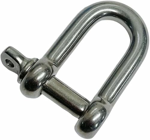 Miniatura 5 de 10 pieza 5/32" Cadena D Grillete de acero inoxidable con tornillo Pin 150 Lb